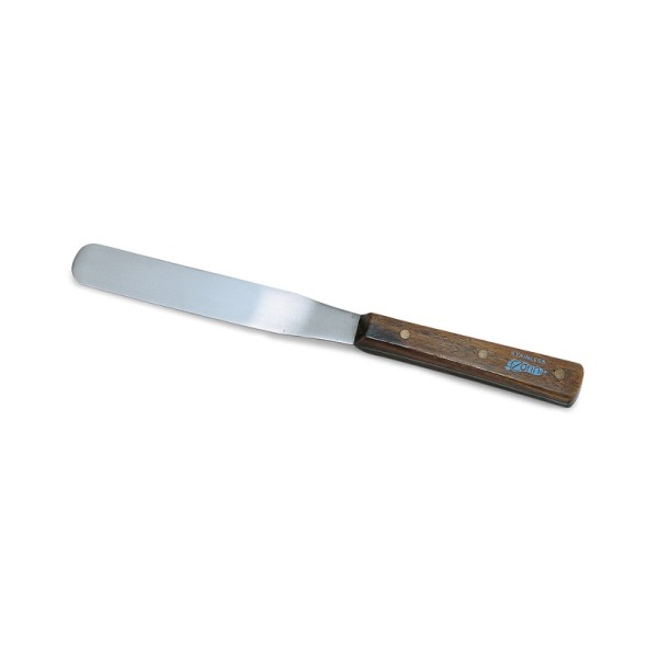 SPATOLA ACCIAIO INOX MANICO LEGNO CM.24