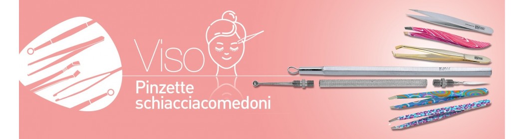 Pinzette per ciglie e schiacciacomedoni